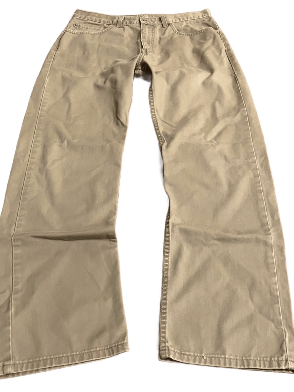Levis 505 Regular Fit Straight Leg Khaki Tan Y2K Jeans Mens 32x32(30)